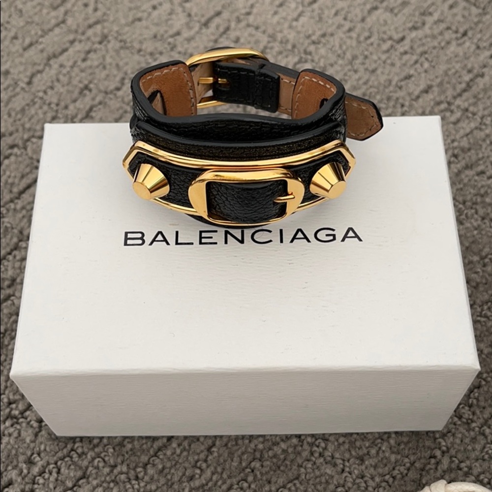Balenciaga Leather Giant Bracelet Arena